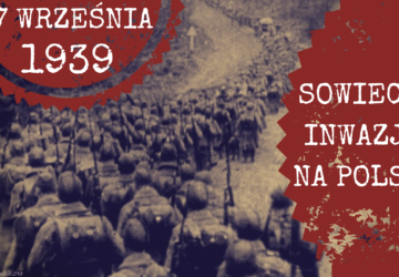 Plakat informujący o napaści ZSRR na Polskę 17 września 1939 roku.