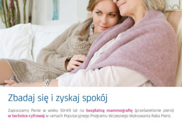 Plakat badań mammograficznych