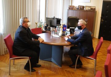 Spotkanie Burmistrza Brzegu z Proboszczem Parafii p.w. św. Krzyża w Brzegu