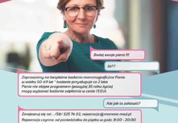 Plakat badań mammograficznych