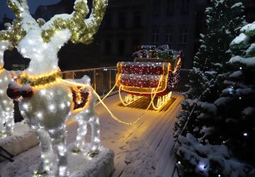 Rozświetlone świąteczne dekoracje BCKu