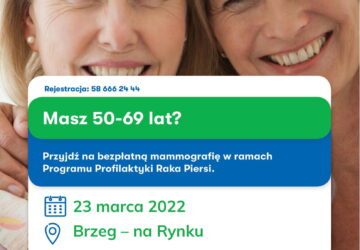 Zaproszenie Pań w wieku 50-69 lat na bezpłatne badania mammograficzne