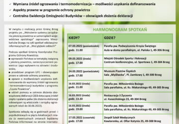 Harmonogram spotkań "Weź głęboki oddech"